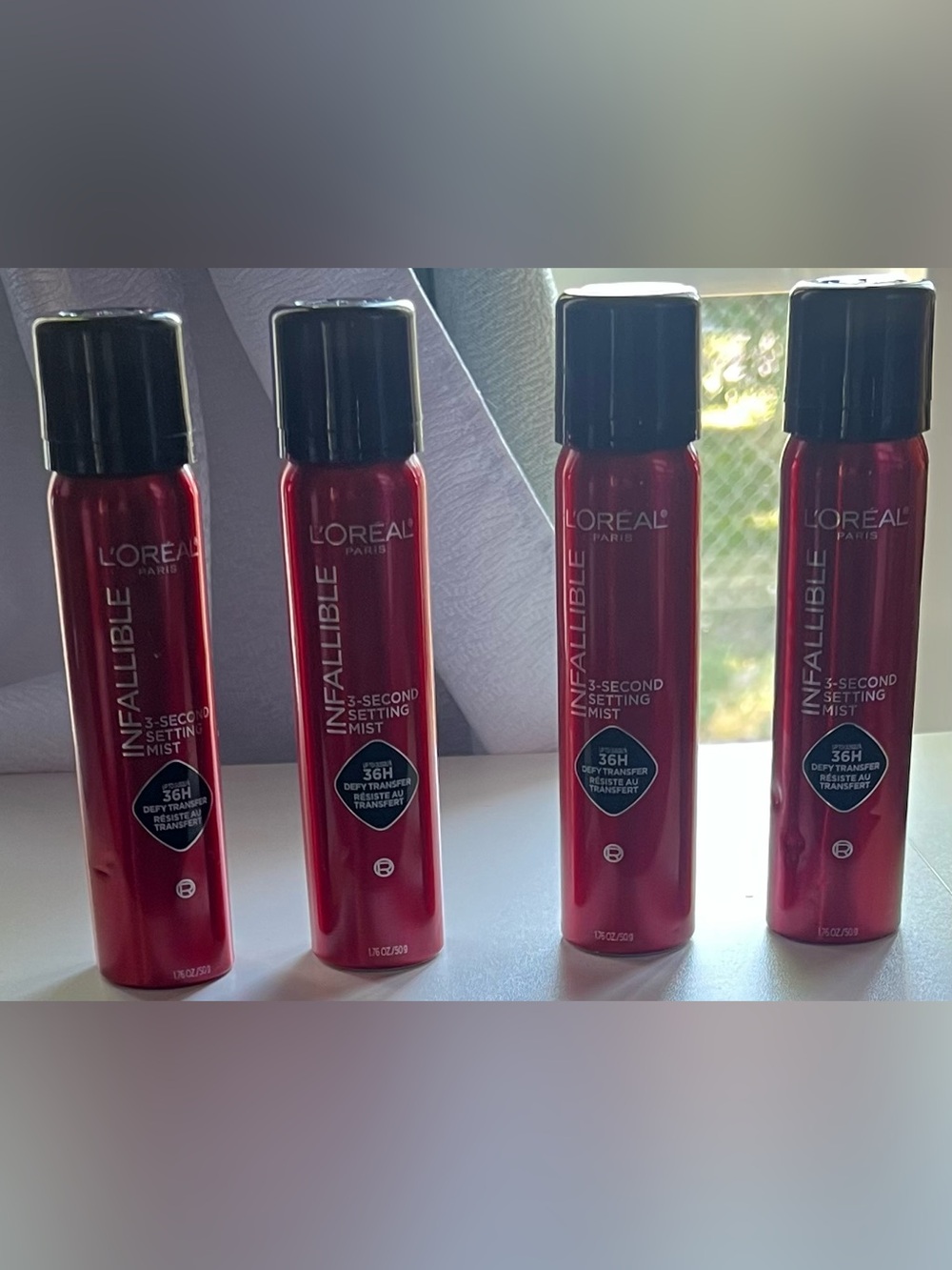 L’Oreal Infallible 3 Second Makeup Setting Spray X 4 Bottles Dries Instantly New